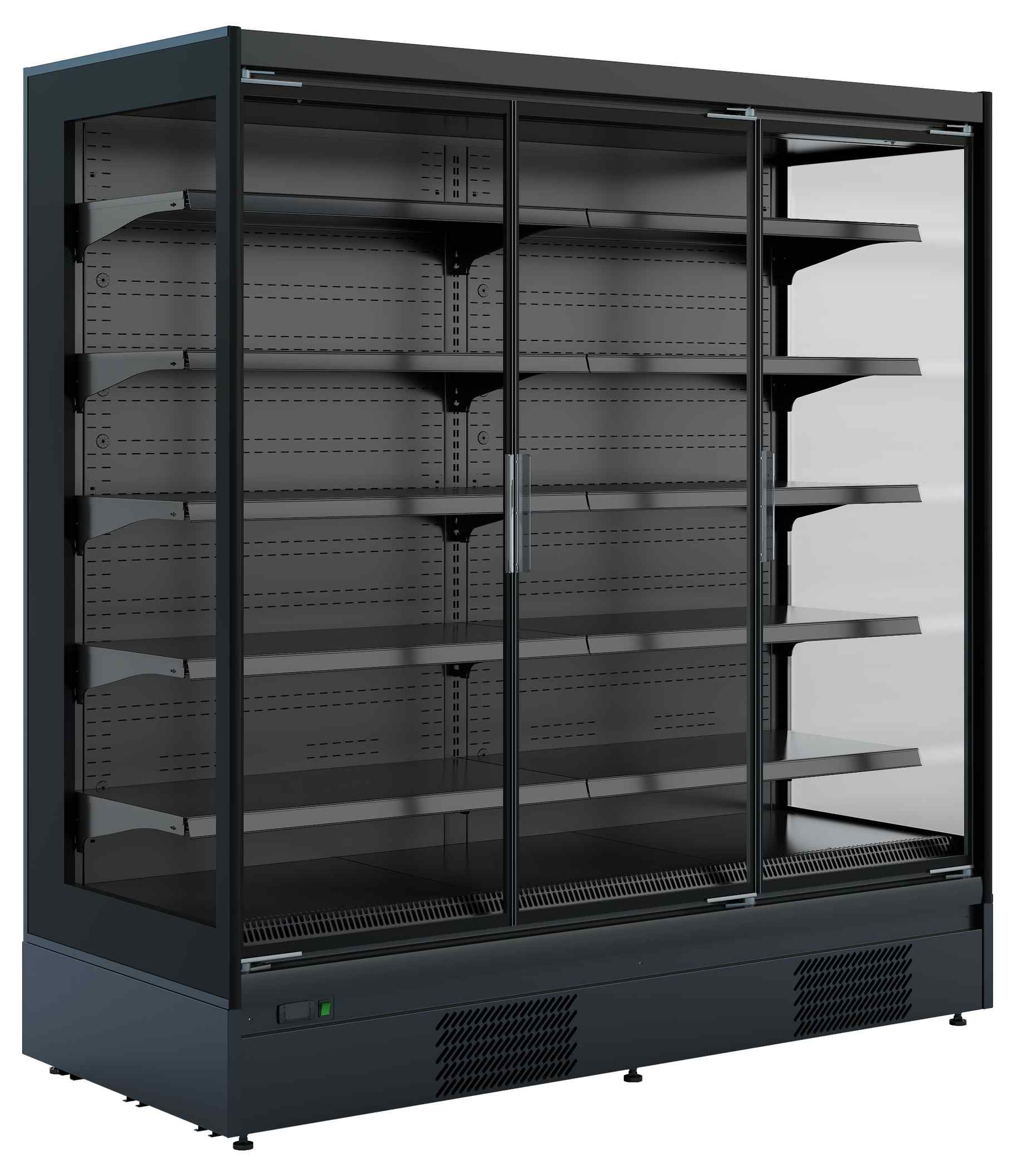 Armoire murale professionnelle noire 3 portes positive 1935 mm 1170 L - 7350.0070 - Combisteel