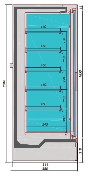 Armoire murale professionnelle noire 3 portes positive 1935 mm 1170 L - 7350.0070 - Combisteel en cuisine professionnelle