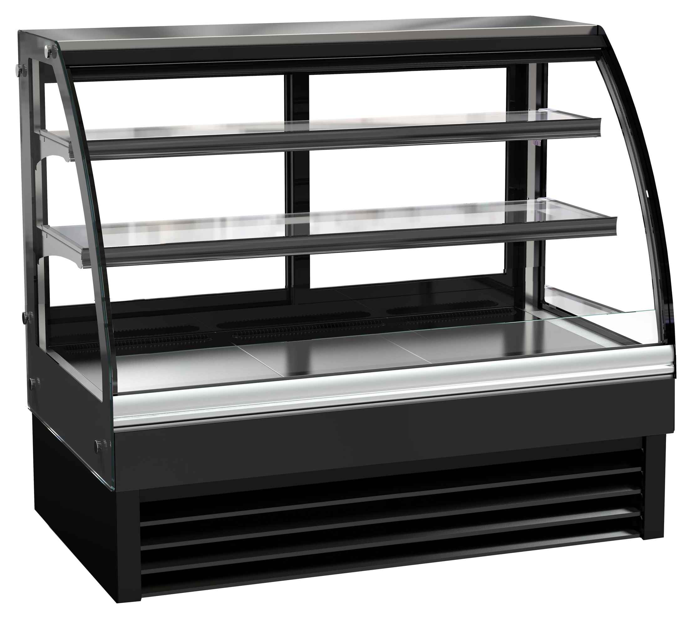 Vitrine réfrigérée ronde professionnelle 236 L noire positive 1200 mm - 7450.0805 - Combisteel