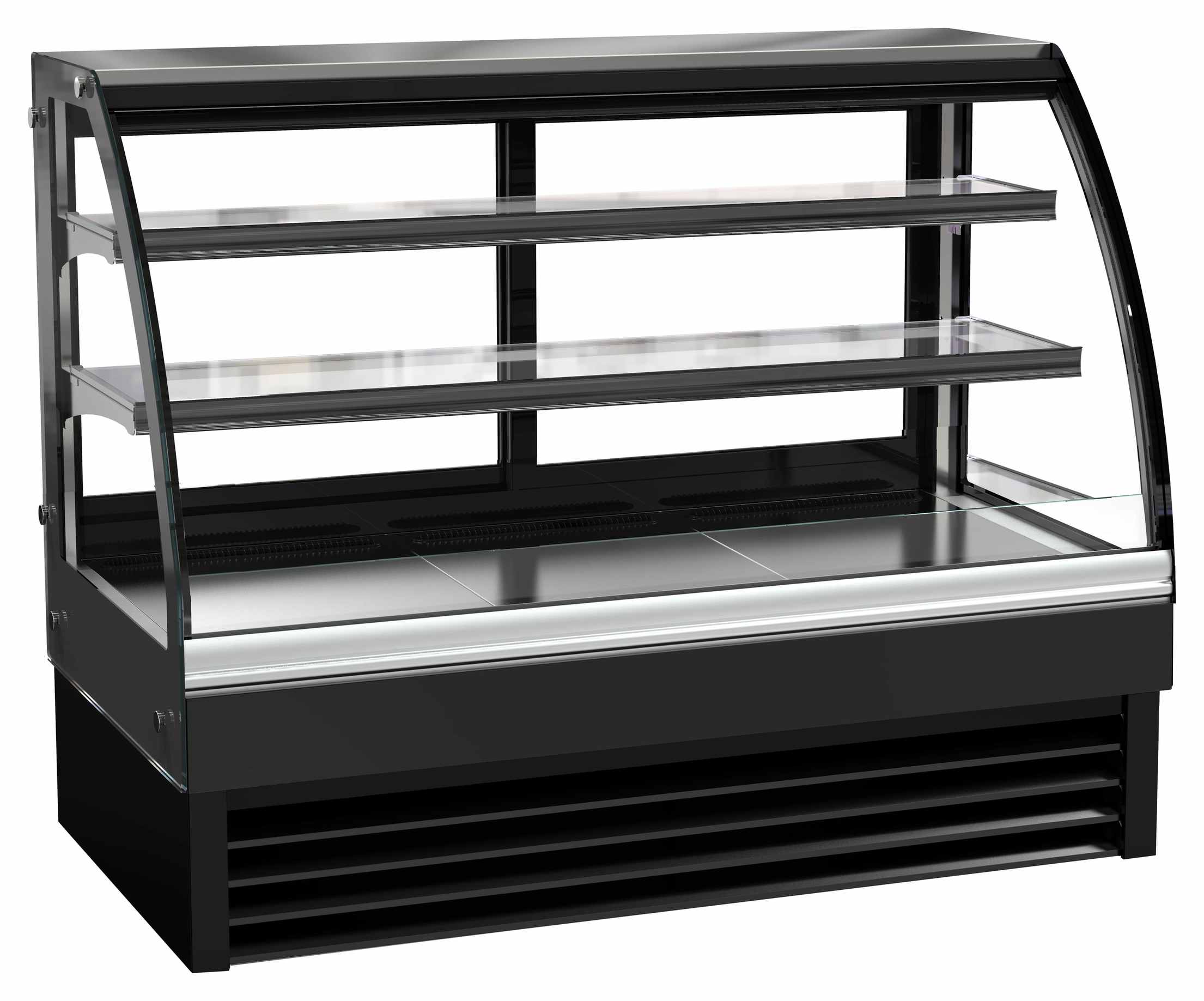 Vitrine réfrigérée ronde professionnelle 298 L noire positive 1500 mm - 7450.0810 - Combisteel