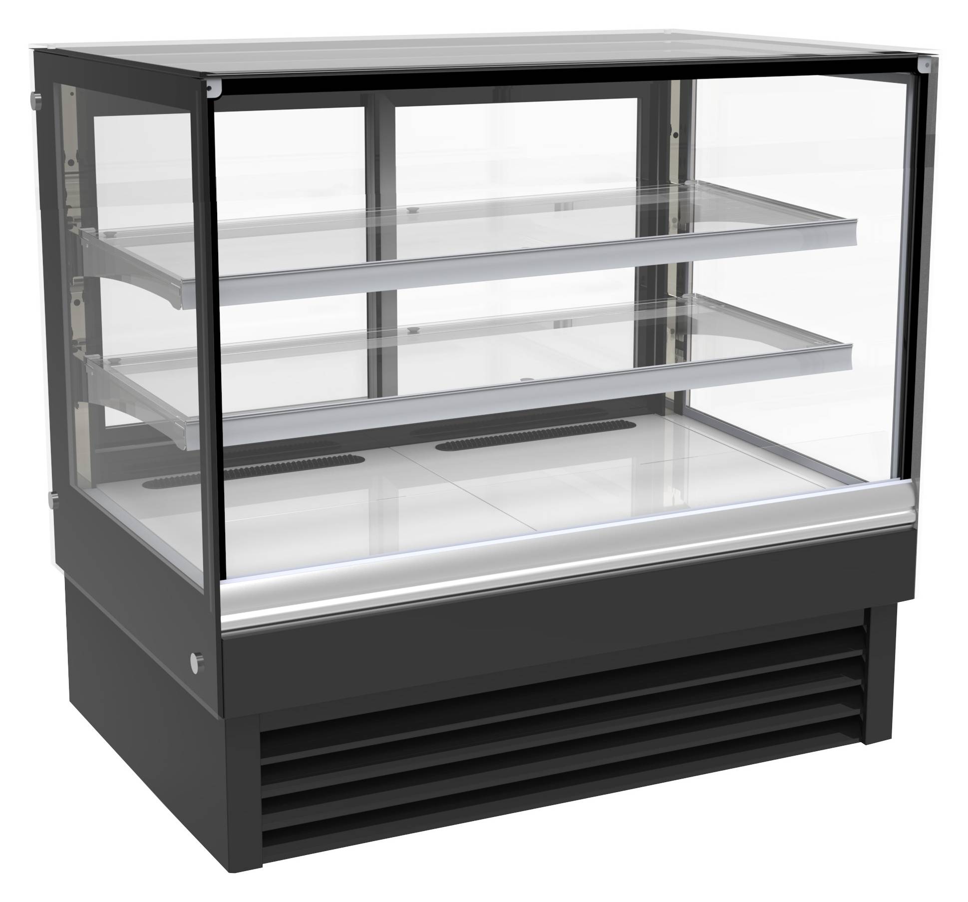 Vitrine réfrigérée professionnelle droite 257 L noire positive 1200 mm - 7450.0825 - Combisteel
