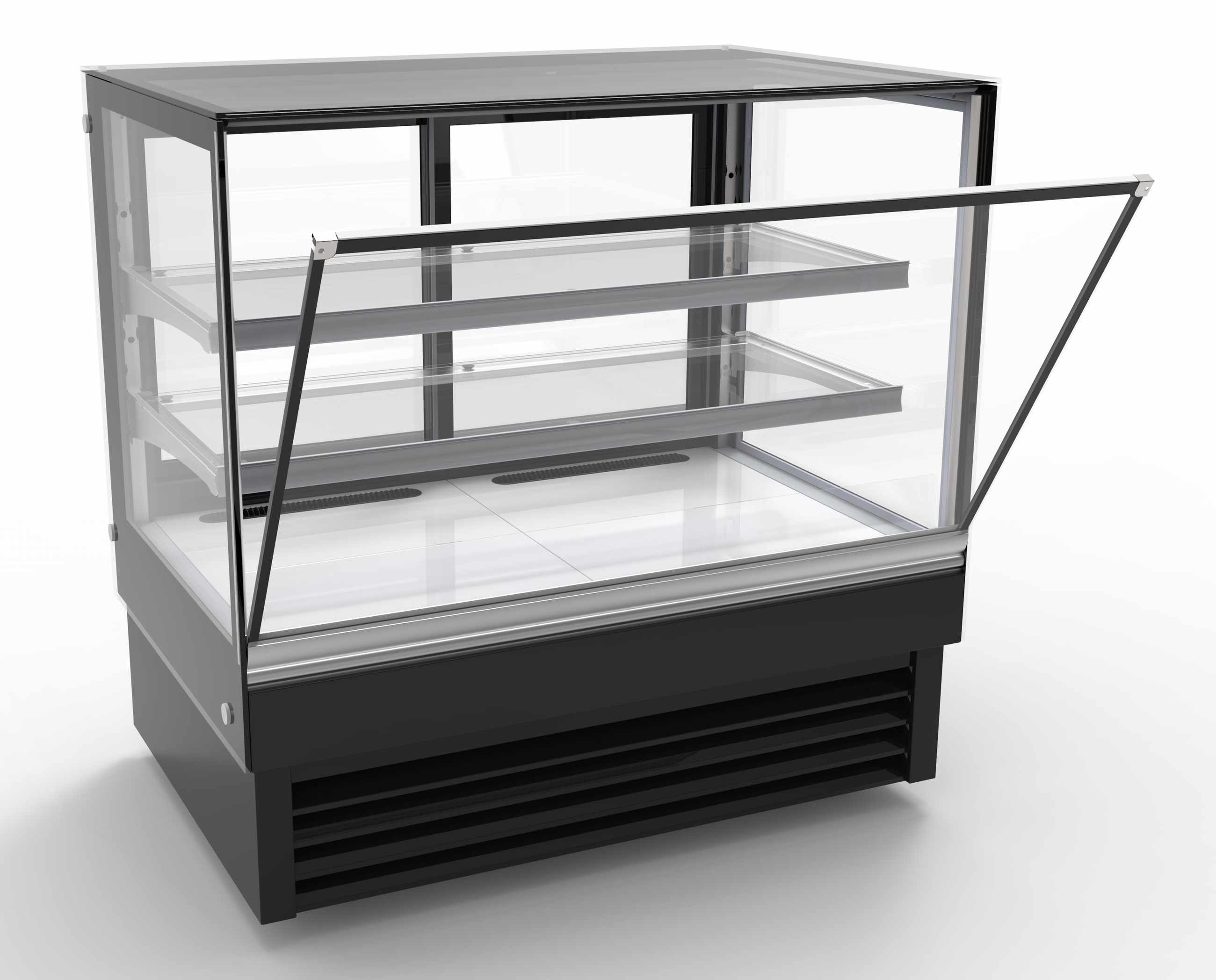 Vitrine réfrigérée professionnelle droite 257 L noire positive 1200 mm - 7450.0825 - Combisteel en cuisine professionnelle