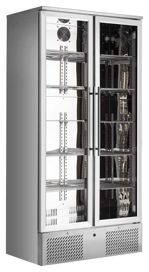 Réfrigérateur professionnel 2 portes en acier inoxydable 458 L positif - 7455.1360 - Combisteel en cuisine professionnelle