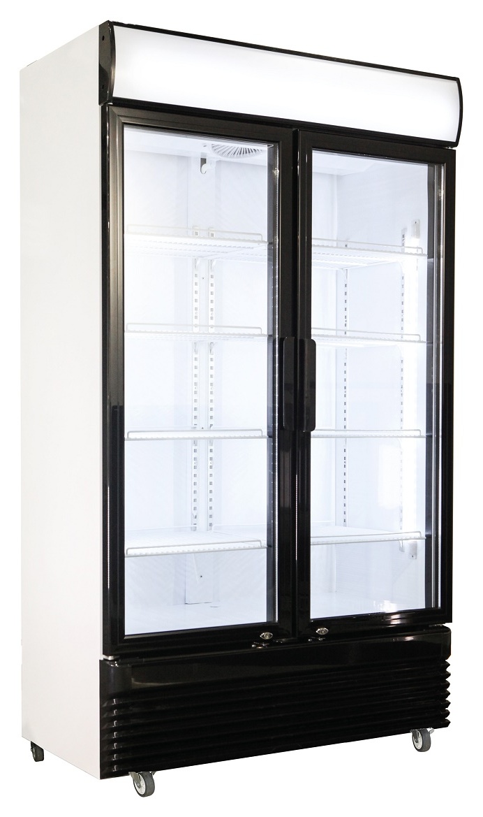 Réfrigérateur professionnel 2 portes vitrées 780 L positif 1120 mm - 7455.1392 - Combisteel