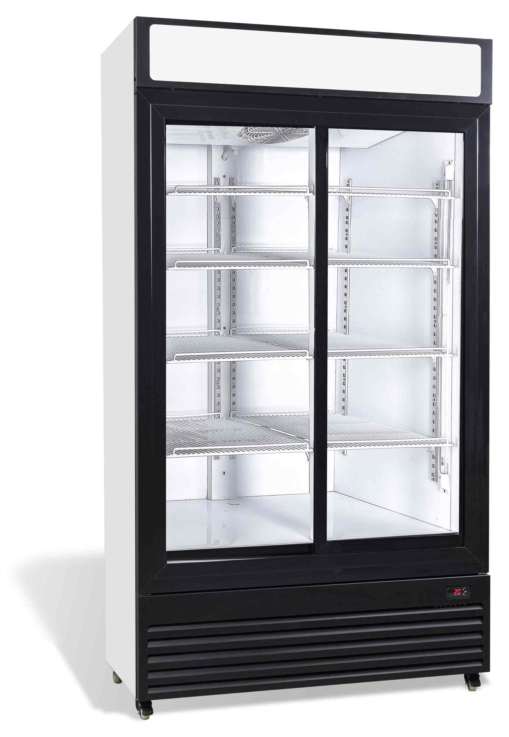 Réfrigérateur professionnel 2 portes vitrées coulissantes 750 L positif 1120 mm - 7455.1395 - Combisteel