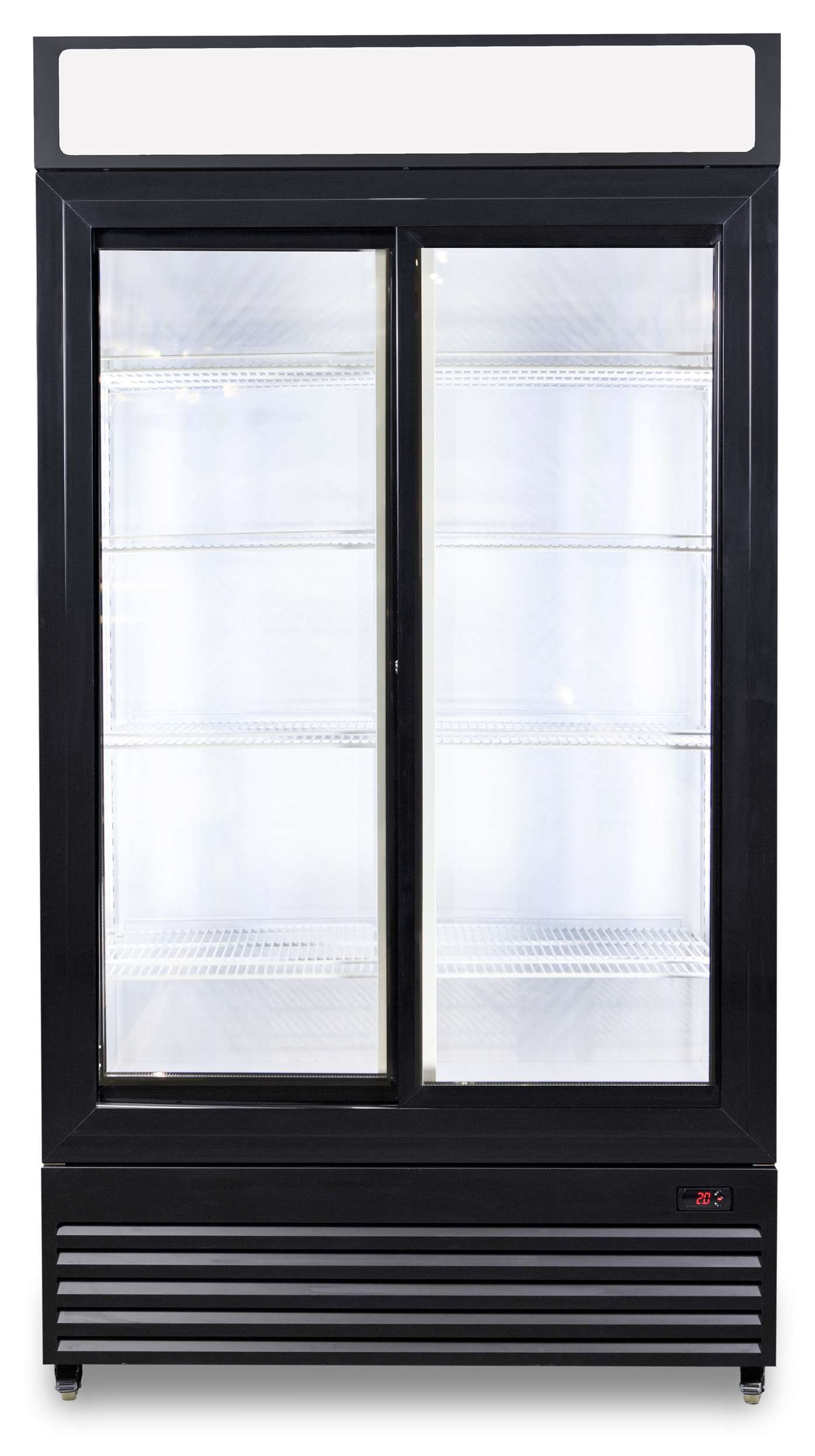 Réfrigérateur professionnel 2 portes vitrées coulissantes 750 L positif 1120 mm - 7455.1395 - Combisteel en cuisine professionnelle