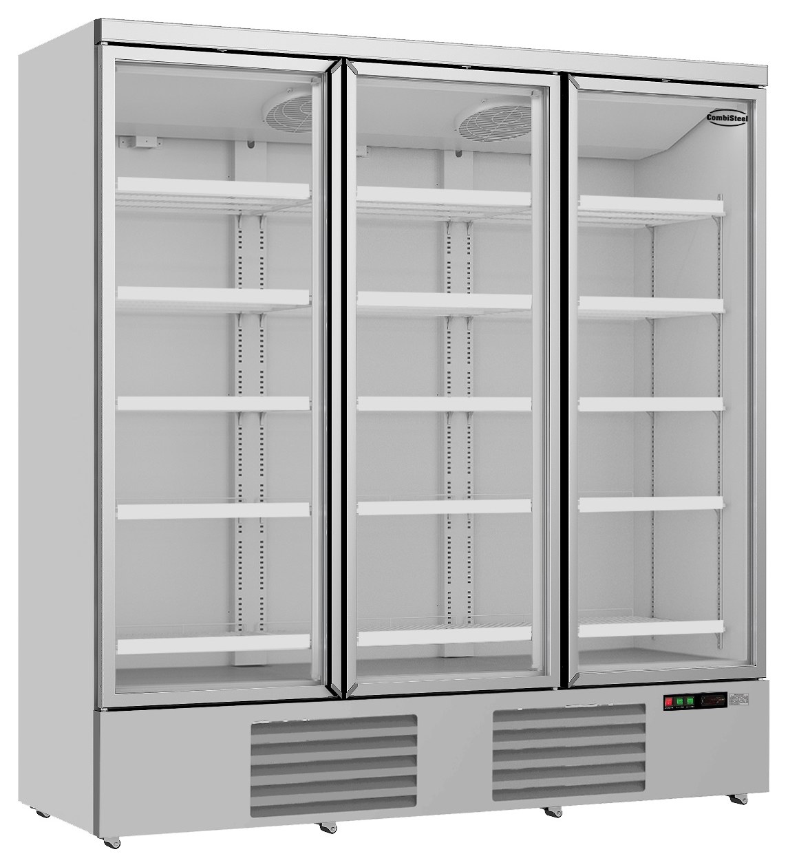 Réfrigérateur professionnel blanc 3 portes vitrées positif 1880 mm hauteur 2003 mm - 7455.2205 - Combisteel
