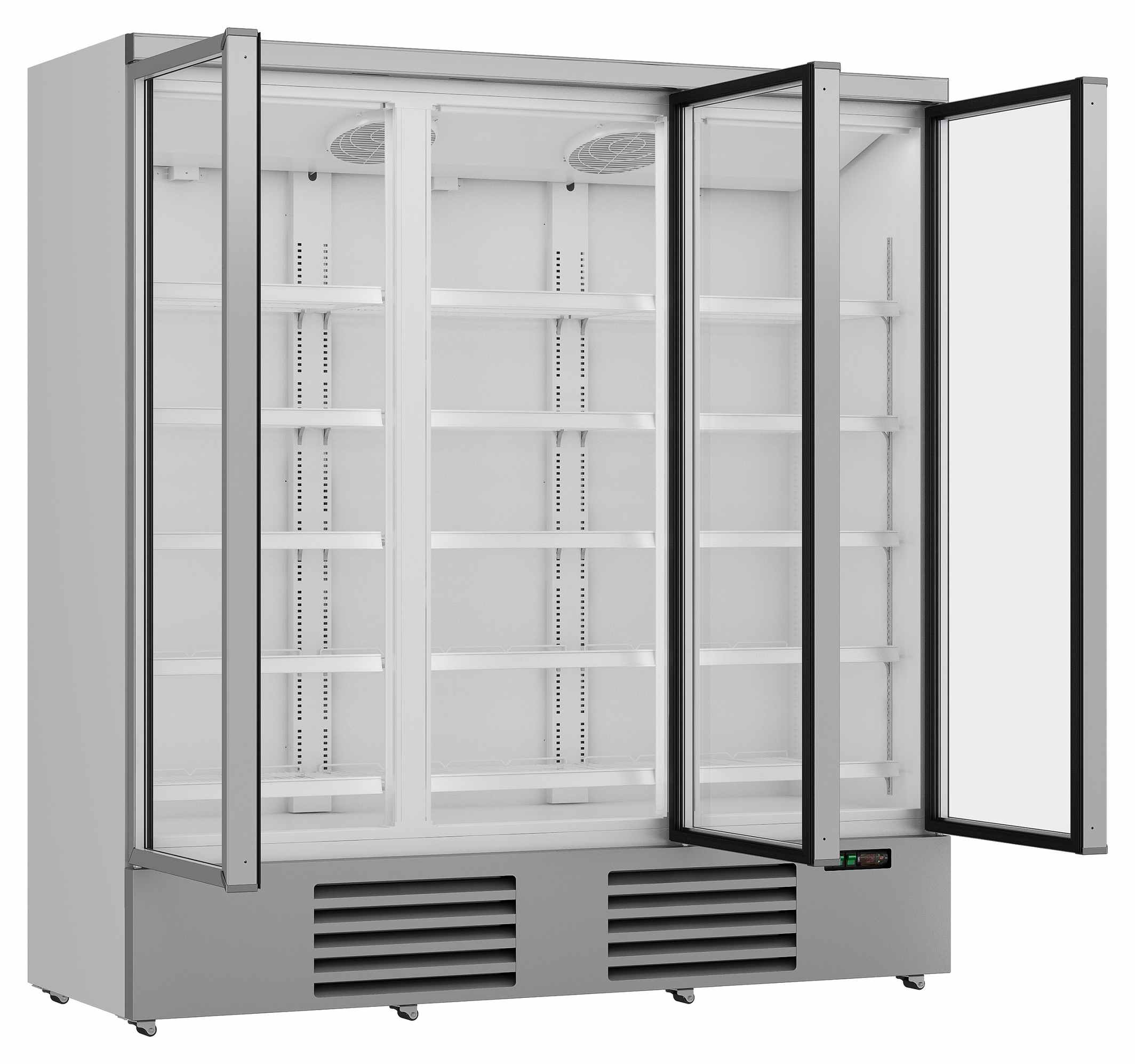Réfrigérateur professionnel blanc 3 portes vitrées positif 1880 mm hauteur 2003 mm - 7455.2205 - Combisteel en cuisine professionnelle
