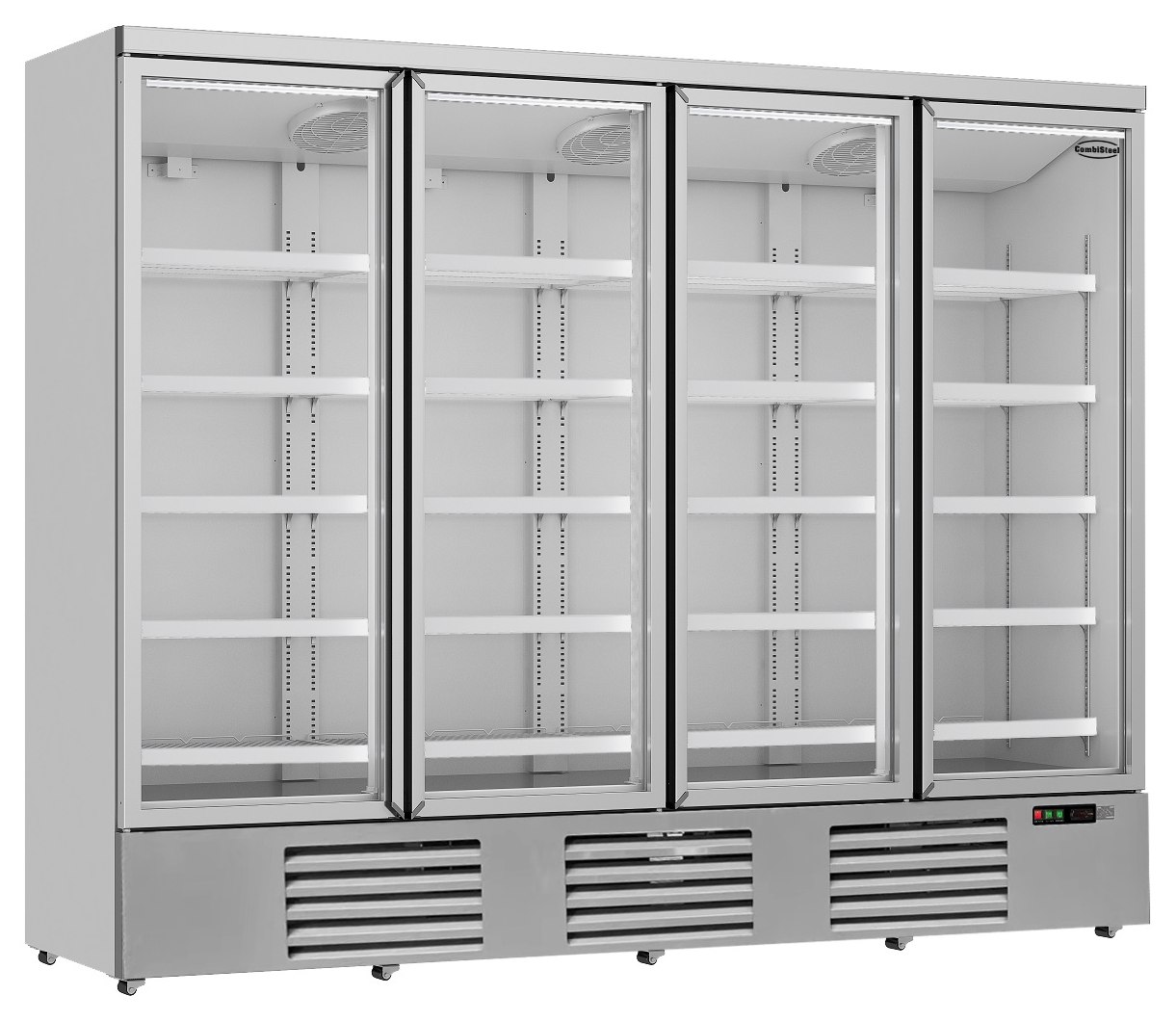 Réfrigérateur professionnel blanc 4 portes vitrées positif 2508 mm hauteur 2003 mm - 7455.2210 - Combisteel