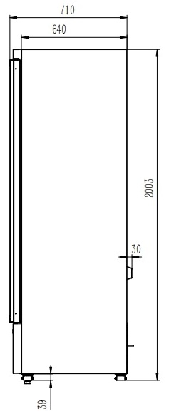 Congélateur professionnel blanc 2 portes vitrées négatif 1253 mm 1000 L - 7455.2215 - Combisteel en cuisine professionnelle