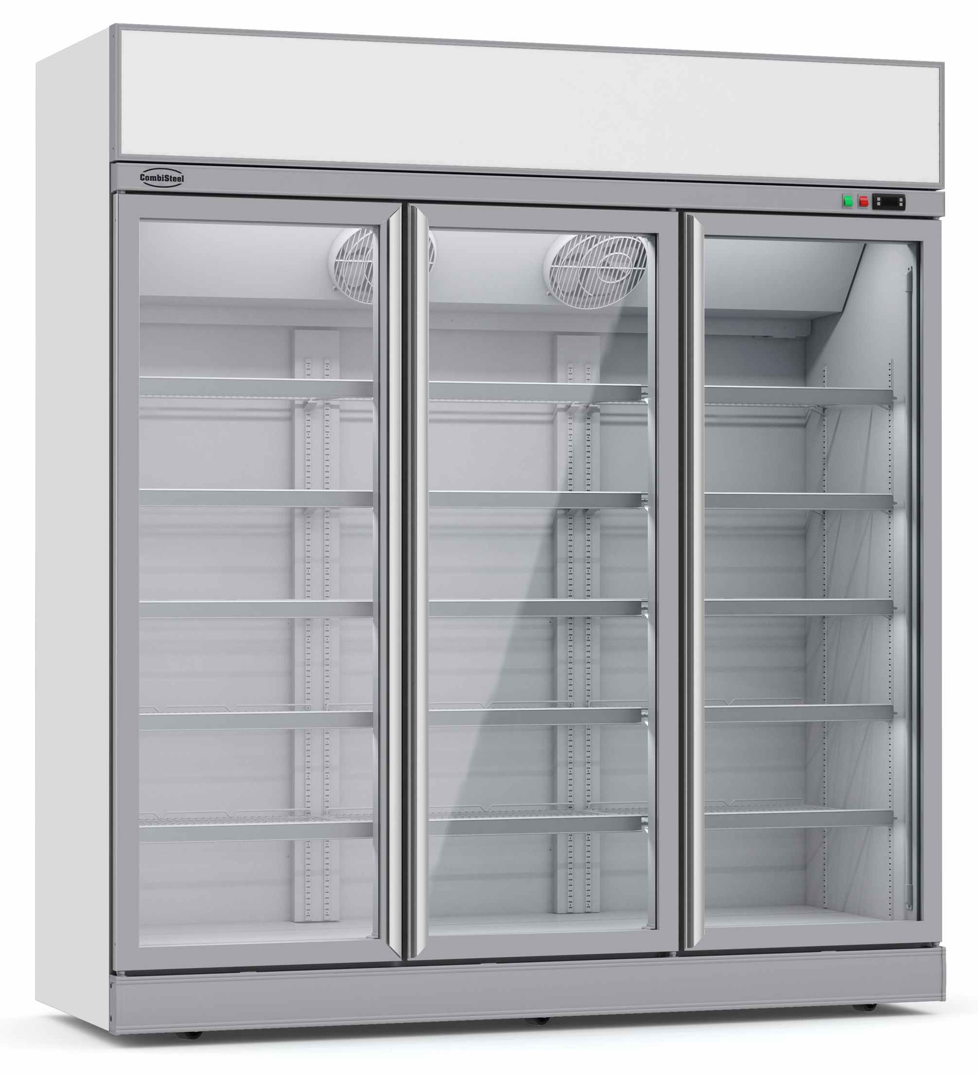 Réfrigérateur professionnel blanc 3 portes vitrées positif 1880 mm hauteur 2092 mm - 7455.2410 - Combisteel