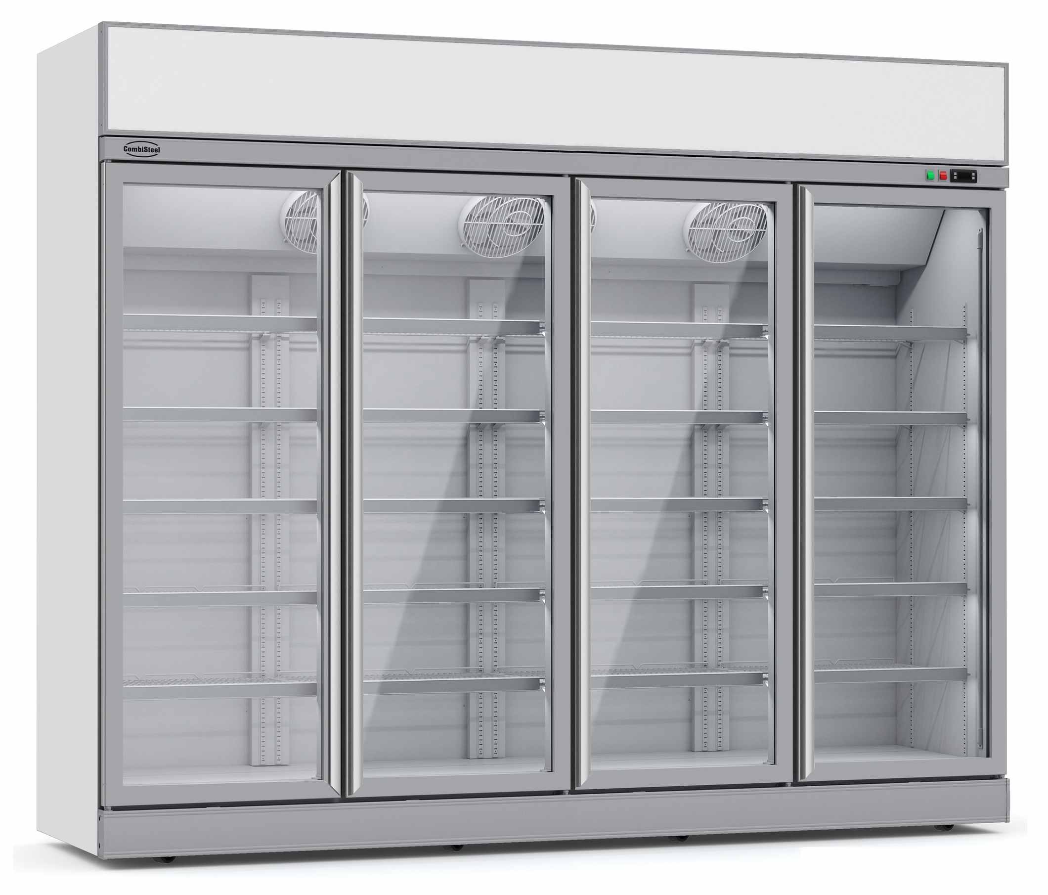 Réfrigérateur professionnel blanc 4 portes vitrées positif 2508 mm hauteur 2092 mm - 7455.2416 - Combisteel