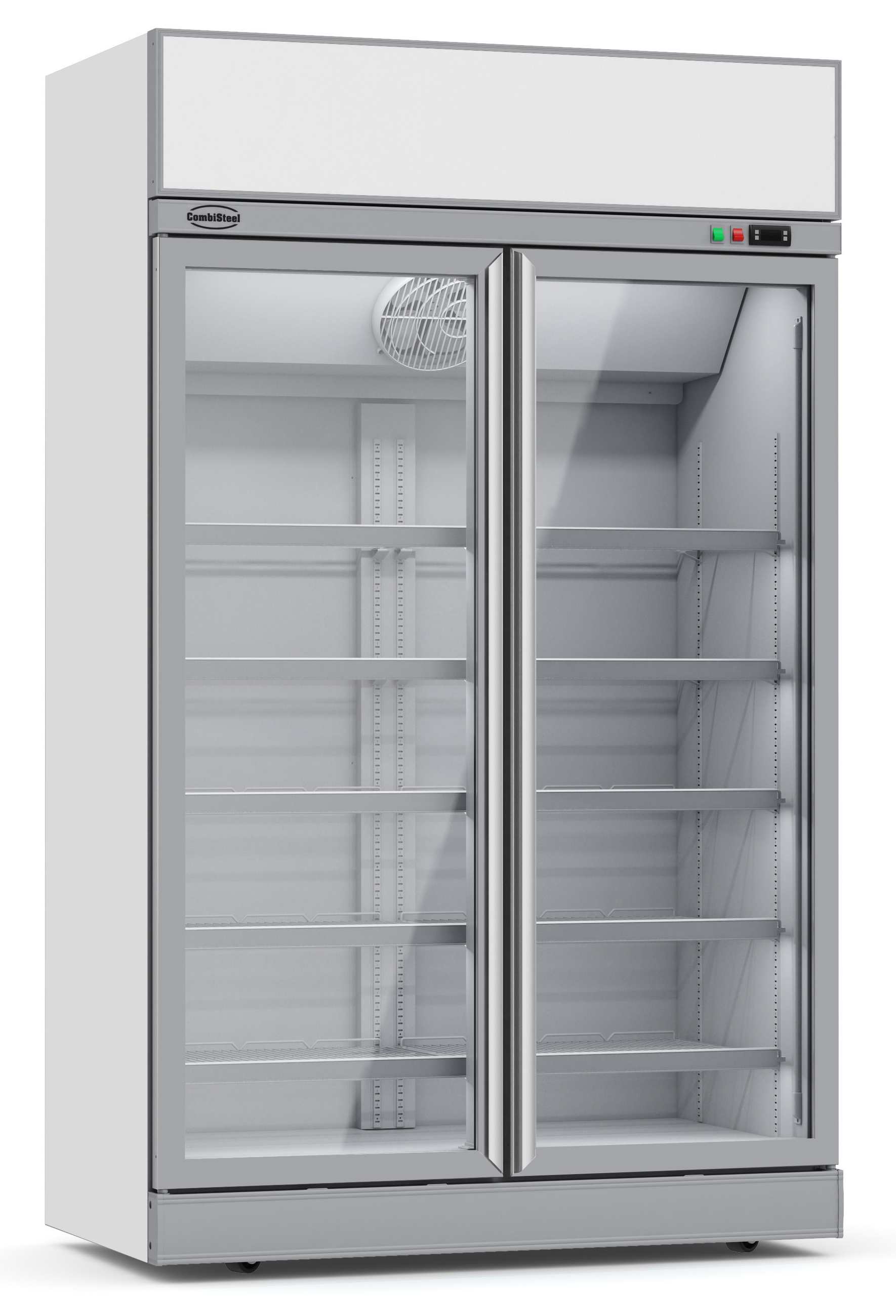 Congélateur professionnel blanc 2 portes vitrées négatif 1253 mm 960 L - 7455.2420 - Combisteel
