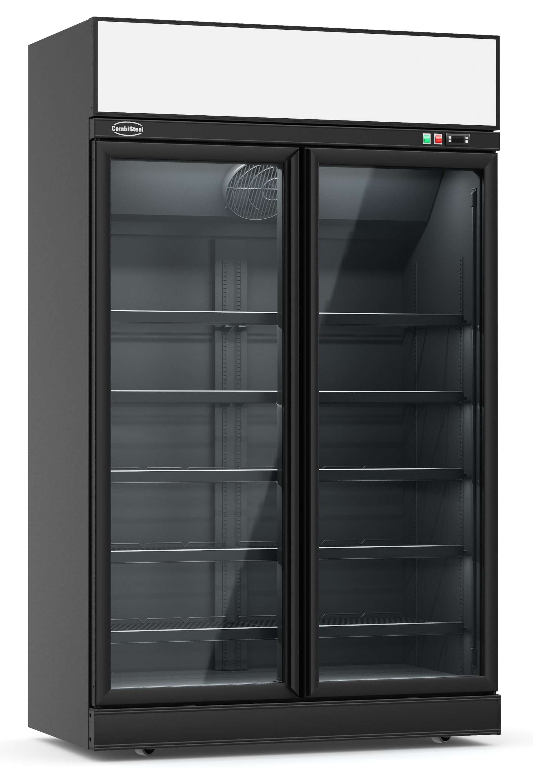 Congélateur professionnel noir 2 portes vitrées négatif 1253 mm 960 L - 7455.2425 - Combisteel