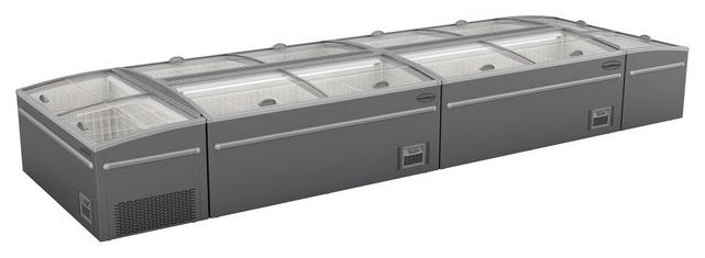 Congélateur bahut professionnel gris tête de gondole 372 L dégivrage automatique - 7455.2660 - Combisteel en cuisine professionnelle