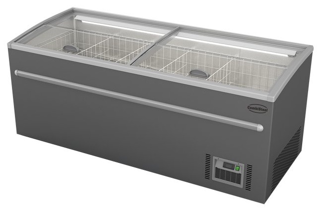 Congélateur bahut professionnel gris 850 L dégivrage automatique 2100 mm - 7455.2670 - Combisteel