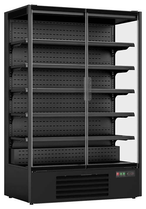 Armoire murale professionnelle noire 2 portes vitrées positive 1310 mm - 7455.3100 - Combisteel