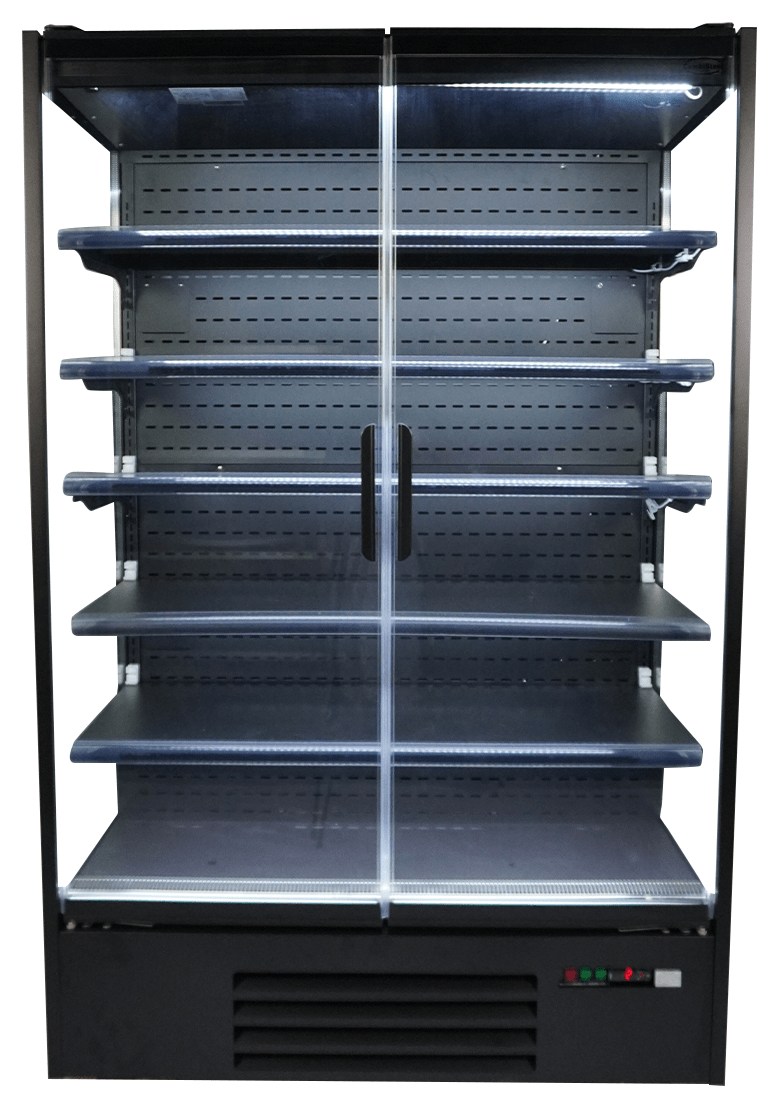 Armoire murale professionnelle noire 2 portes vitrées positive 1310 mm - 7455.3100 - Combisteel en cuisine professionnelle