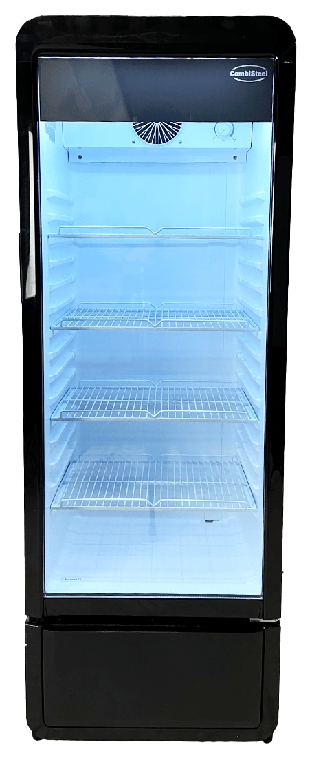 Réfrigérateur professionnel 1 porte vitrée noir 218 L positif - 7455.3120 - Combisteel en cuisine professionnelle