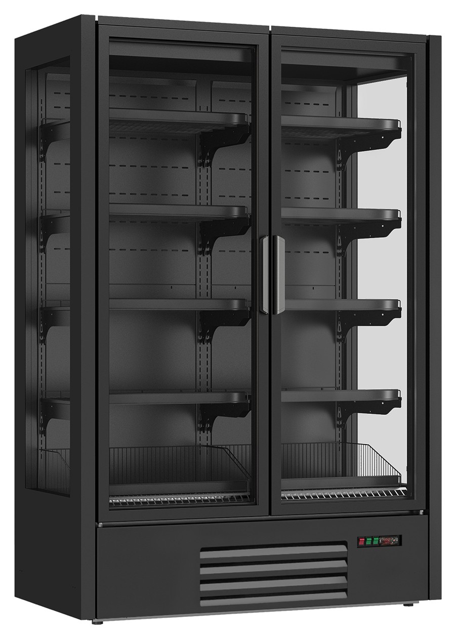 Vitrine murale de congélation noire 2 portes vitrées -18/-22 °C - 7455.3160 - Combisteel