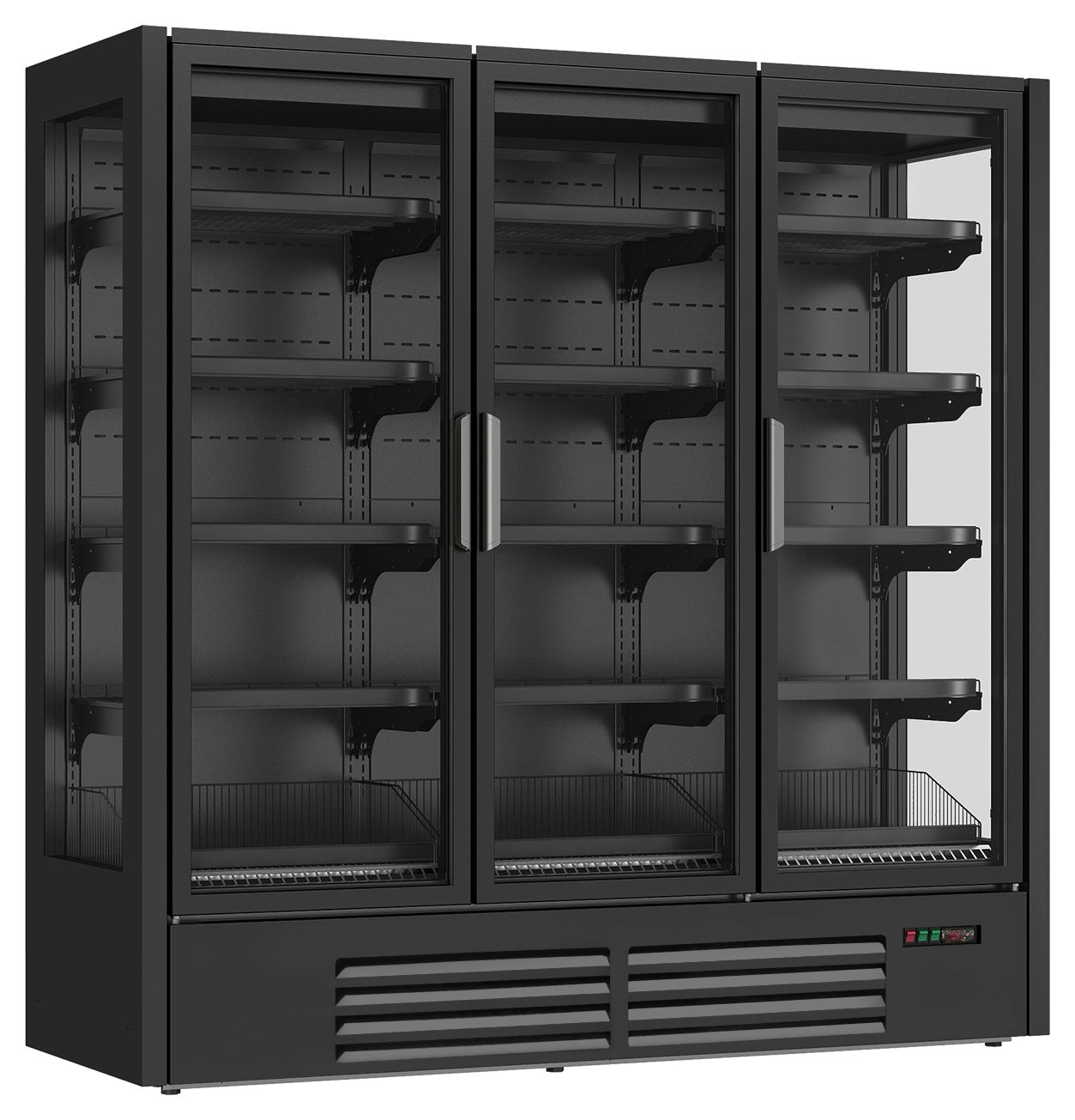 Vitrine murale de congélation noire 3 portes vitrées -18/-22 °C - 7455.3165 - Combisteel