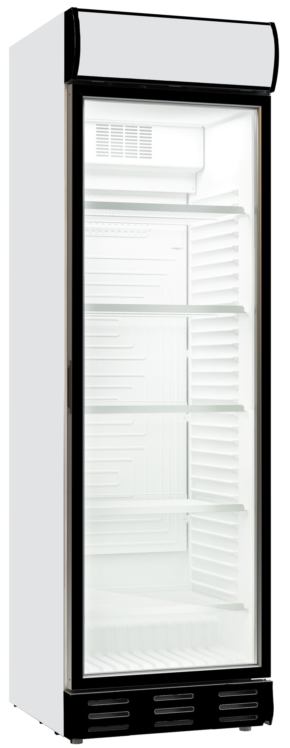 Réfrigérateur professionnel 1 porte vitrée blanc 382 L positif charnière à gauche - 7464.0088 - Combisteel