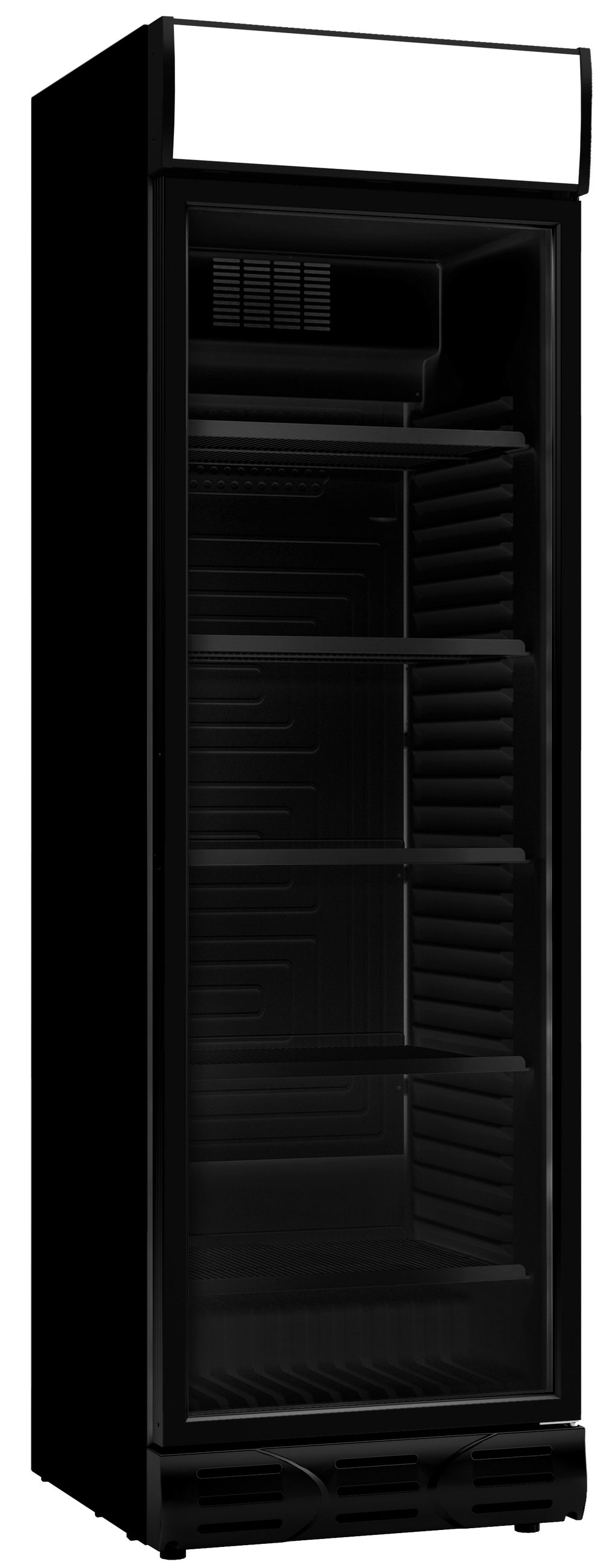Réfrigérateur professionnel 1 porte vitrée noir 382 L positif charnière à droite - 7464.0090 - Combisteel