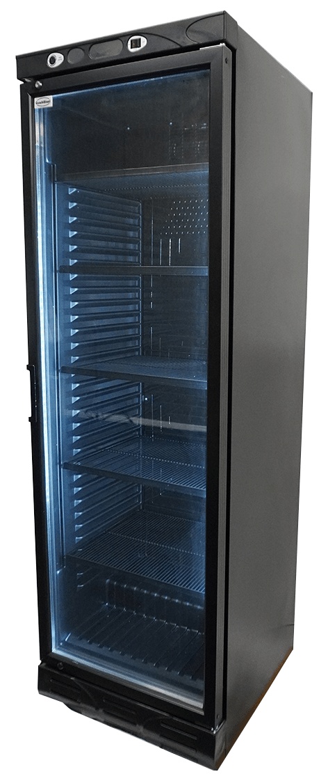 Réfrigérateur professionnel 1 porte vitrée noir 382 L positif 1863 mm sans canopy - 7464.0094 - Combisteel en cuisine professionnelle