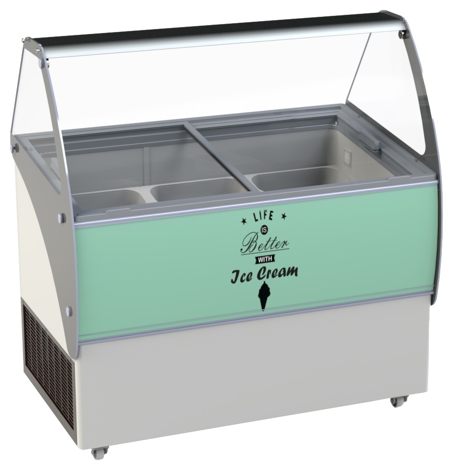 Vitrine professionnelle à crème glacée 454 L -22/-15°C 1447 mm - 7472.0105 - Combisteel