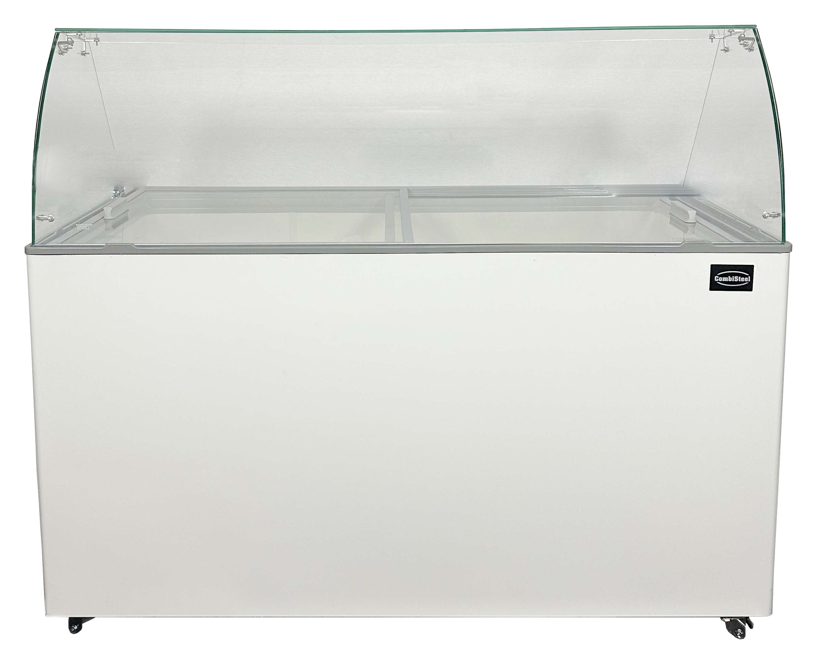 Vitrine à crème glacée professionnelle blanche 6 bacs de 5 L 231 L 909 mm - 7472.0125 - Combisteel en cuisine professionnelle