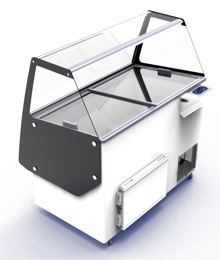 Vitrine à crème glacée professionnelle 540 L négative 1664 mm - 7472.0145 - Combisteel en cuisine professionnelle