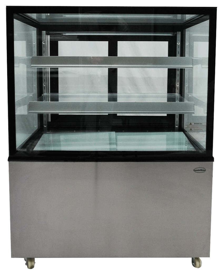 Vitrine réfrigérée professionnelle 270 L noire et acier inoxydable positive 900 mm - 7487.0015 - Combisteel en cuisine professionnelle