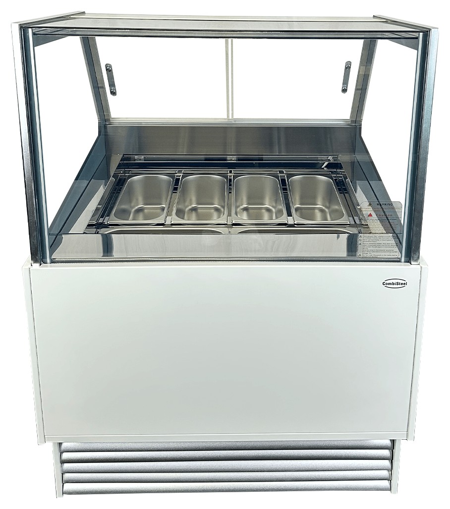 Vitrine à crème glacée professionnelle 6 bacs de 5 litres -16/-18°C 910 mm - 7487.0250 - Combisteel en cuisine professionnelle