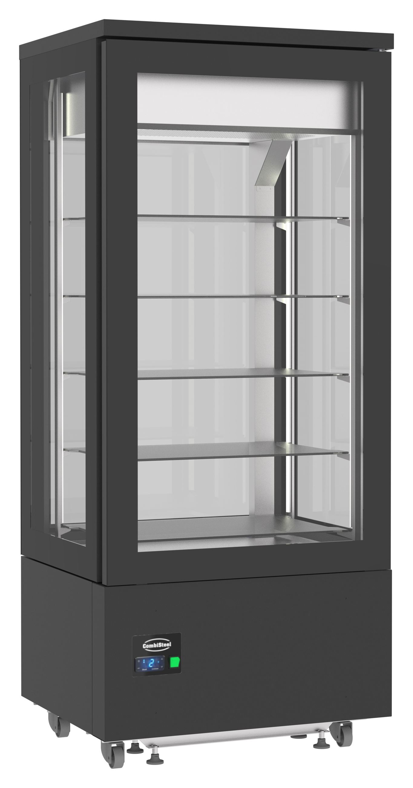Vitrine pâtisserie réfrigérée 400 L noire positive 800 mm - 7489.5385 - Combisteel