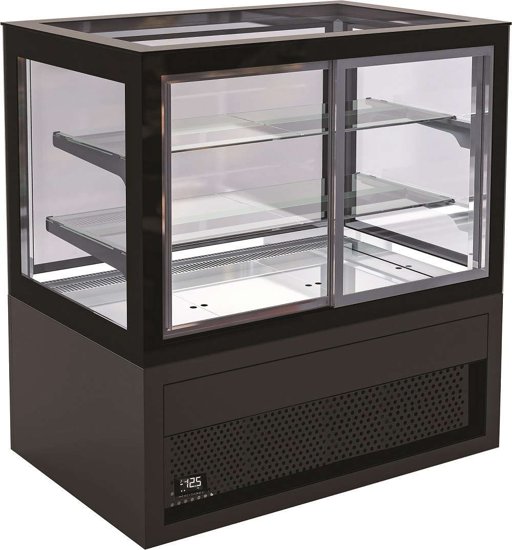 Vitrine réfrigérée professionnelle 300 L noire positive 800 mm - 7489.5450 - Combisteel en cuisine professionnelle