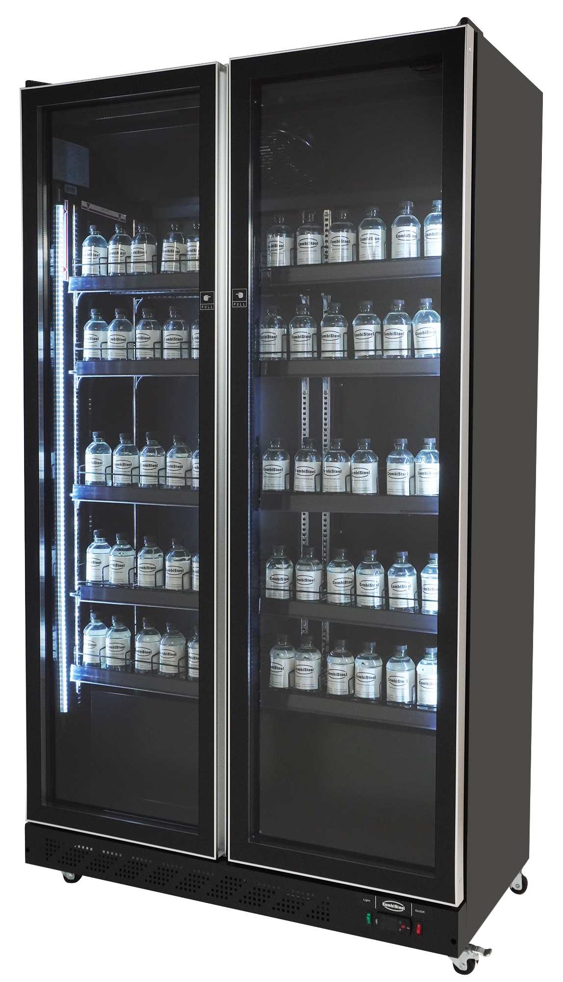 Réfrigérateur professionnel 2 portes vitrées noir 758 L positif - 7526.0010 - Combisteel en cuisine professionnelle