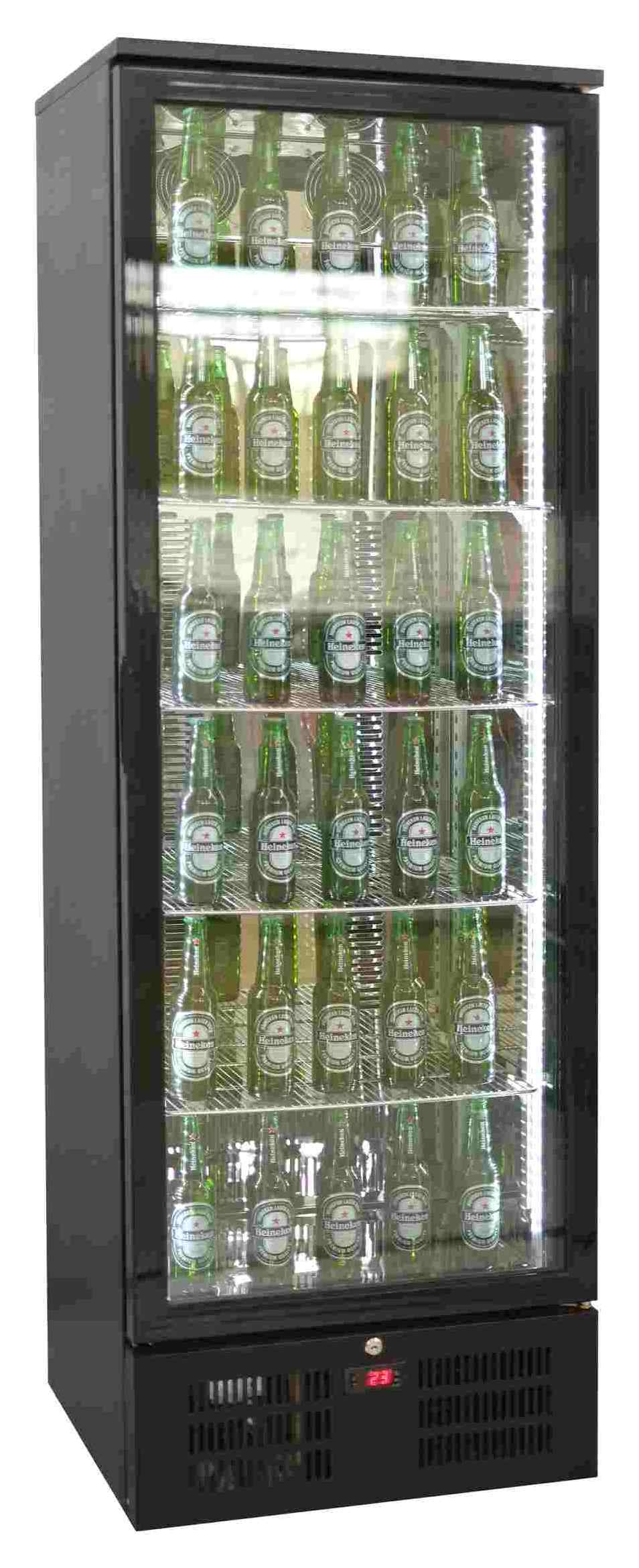 Réfrigérateur de bar professionnel 1 porte noir 293 L positif - 7526.0300 - Combisteel