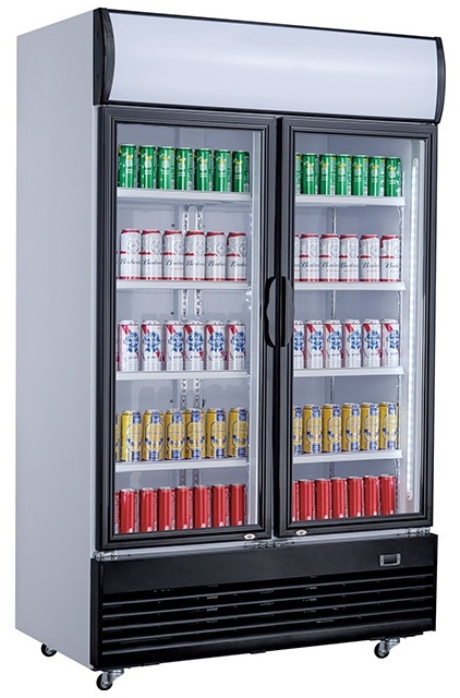 Réfrigérateur professionnel 2 portes vitrées 800 L positif - 7527.0100 - Combisteel