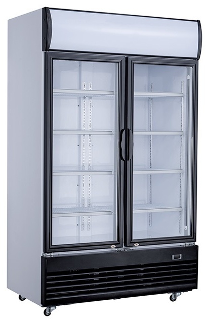 Réfrigérateur professionnel 2 portes vitrées 800 L positif - 7527.0100 - Combisteel en cuisine professionnelle