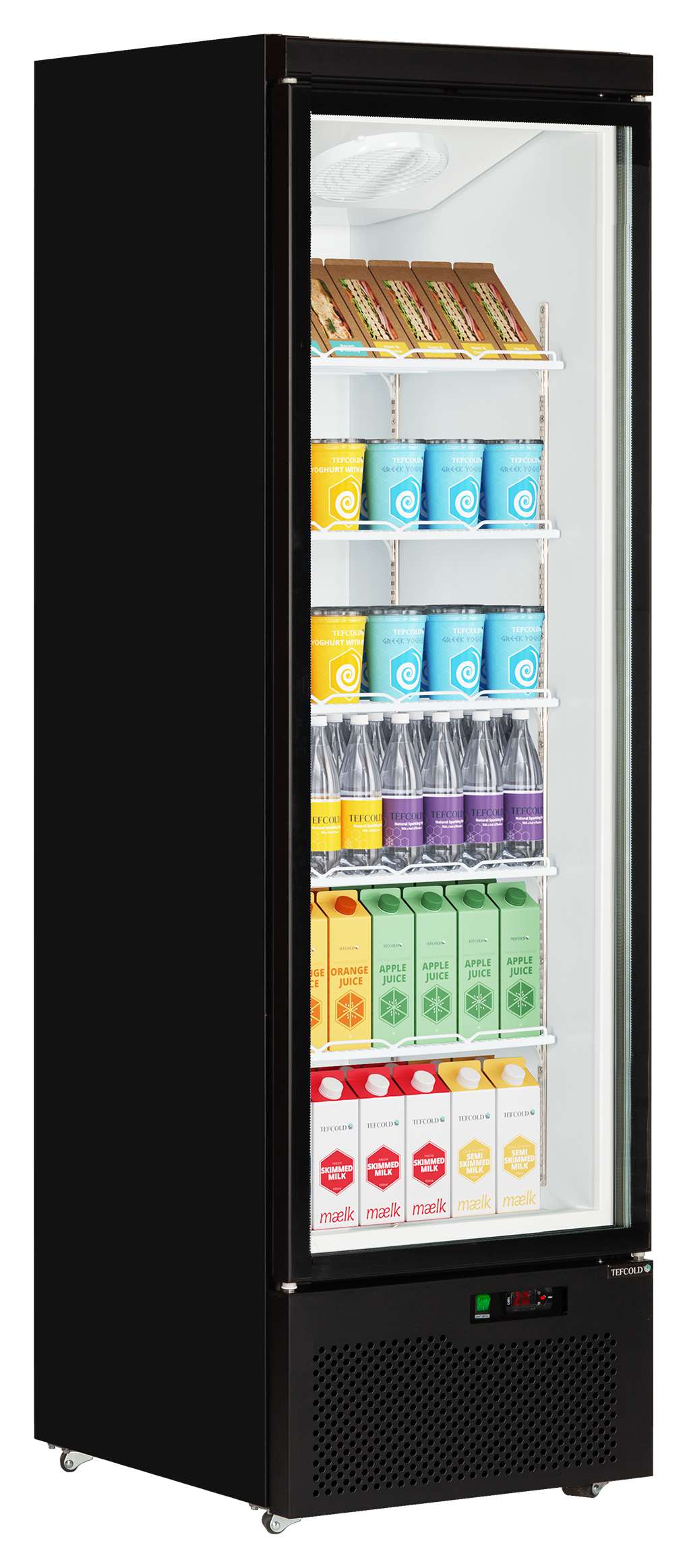 Vitrine réfrigérée professionnelle 1 porte vitrée Blanche positive 459 l - Atom Maxi C1DB - Tefcold en cuisine professionnelle