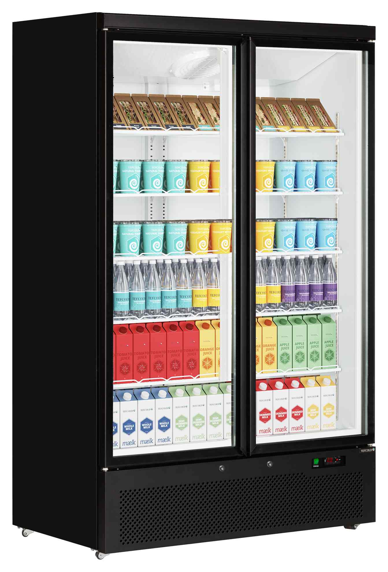Vitrine réfrigérée professionnelle blanche 2 portes vitrées positive - Atom Maxi C2DB - Tefcold en cuisine professionnelle