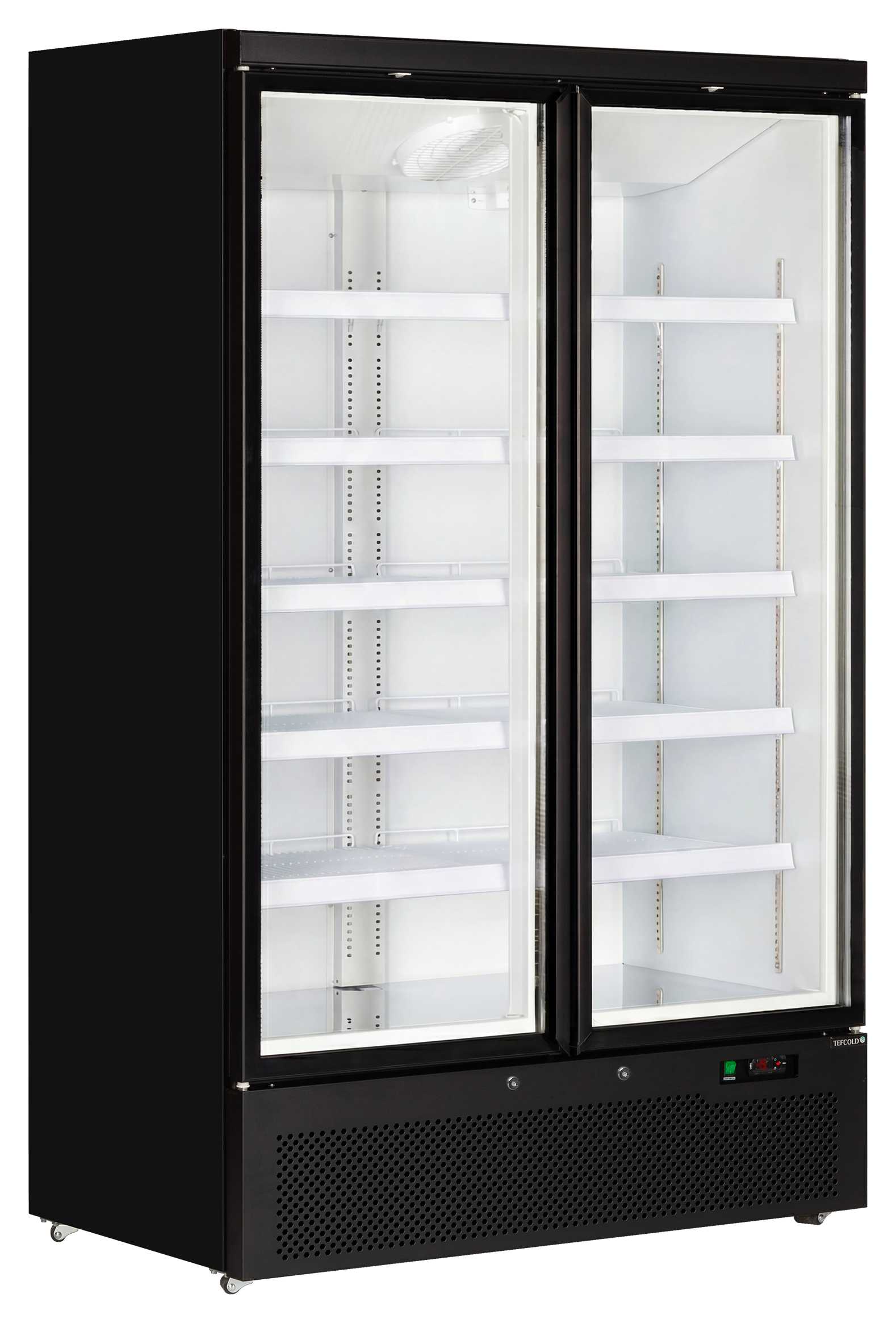 Vitrine négative professionnelle Blanche 2 portes vitrées - Atom Maxi F2DB - Tefcold