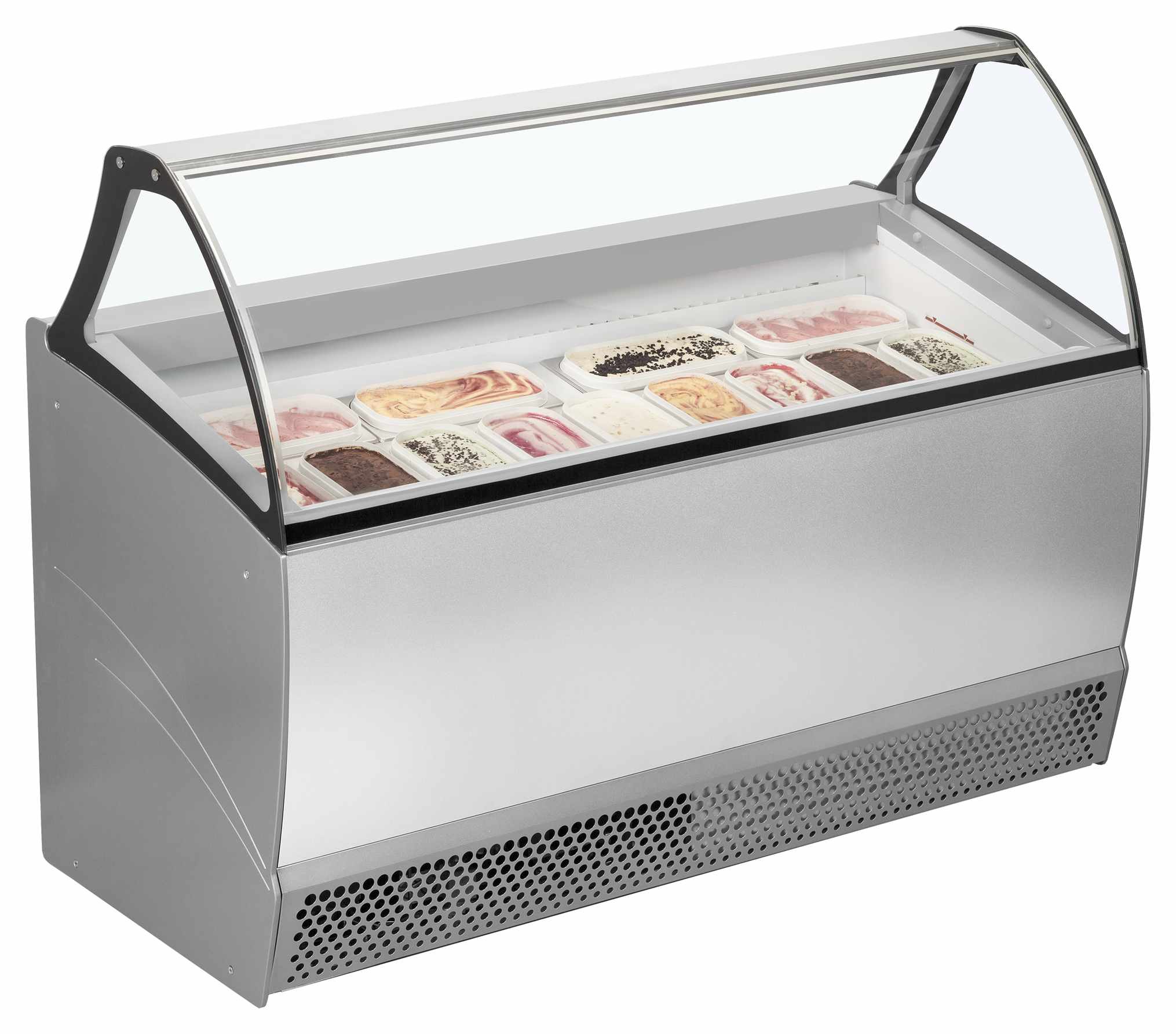 Vitrine ventilée pour 13 bacs de glace avec stockage en-dessous - BERMUDA RV13 - Tefcold en cuisine professionnelle