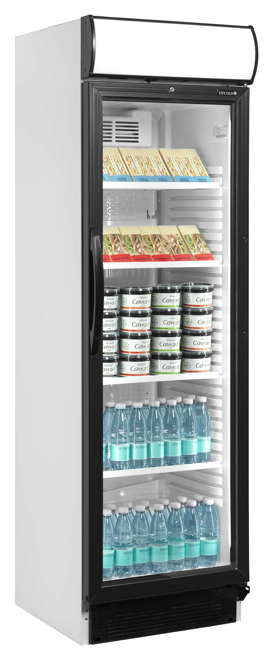 Réfrigérateur professionnel à boissons 1 porte vitrée Blanc capacité 345 L positif - CEV425CP 2 LED - Tefcold en cuisine professionnelle