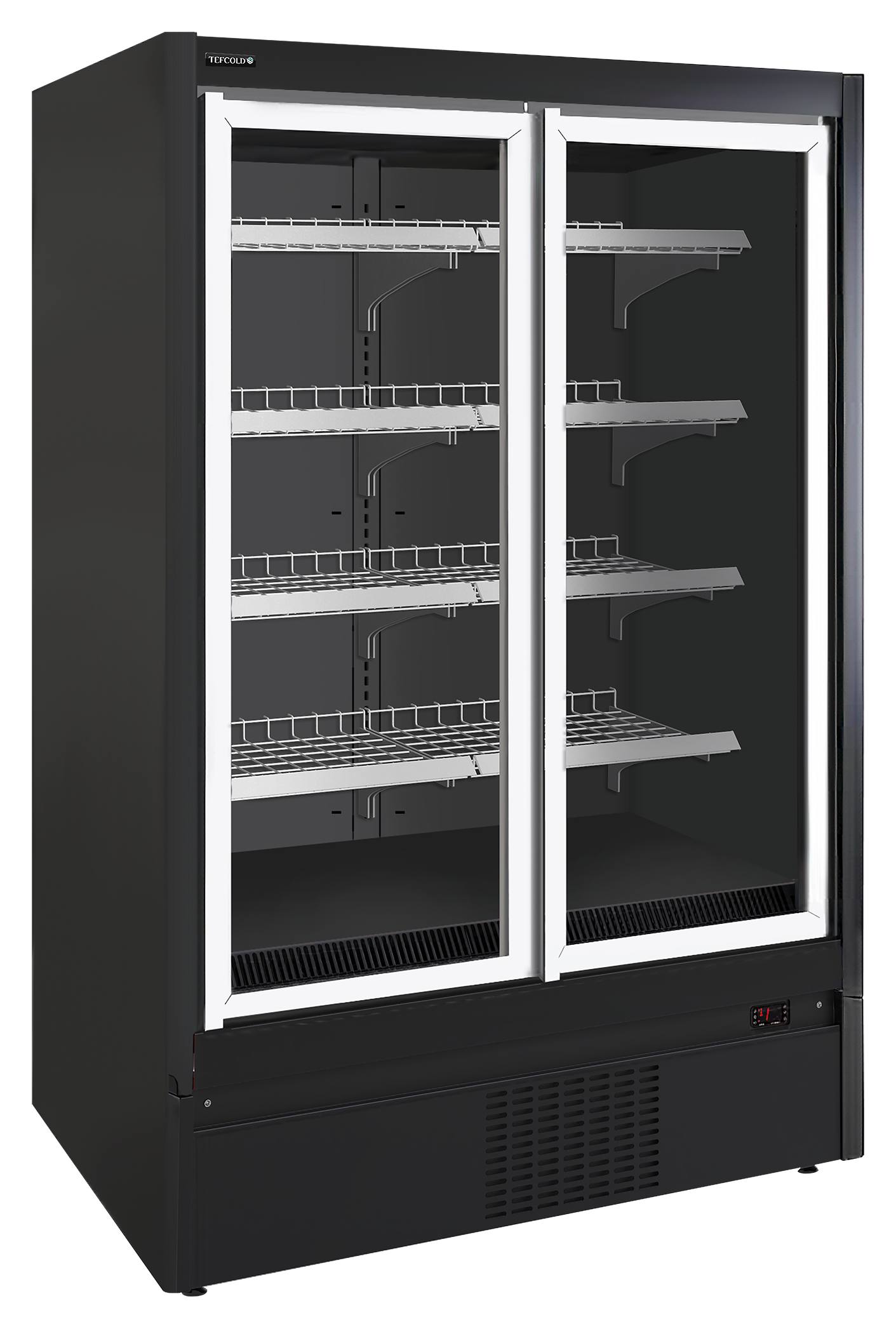 Vitrine réfrigérée négative noire 2 portes vitrées - EXTRA1250FD - Tefcold