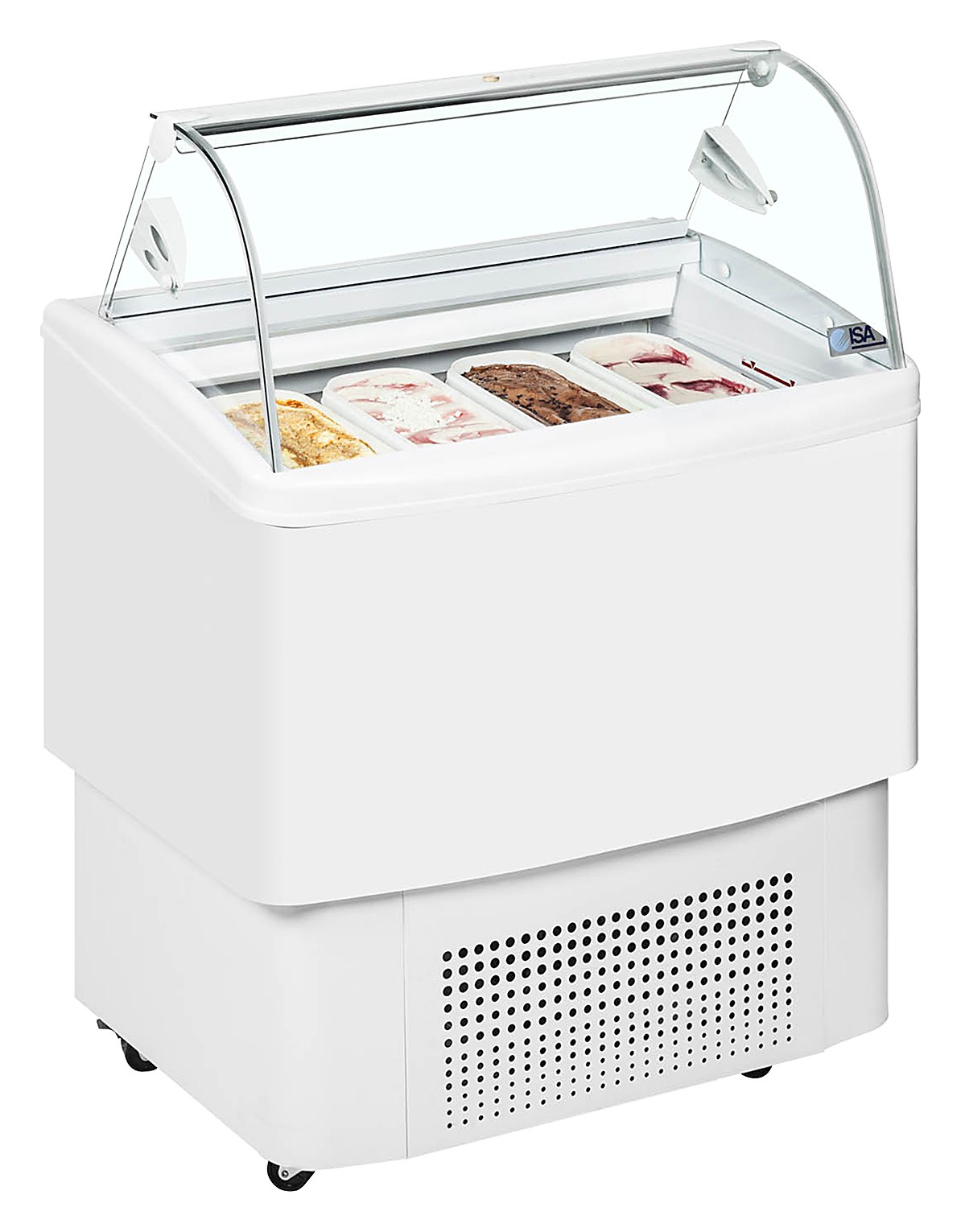 Vitrine professionnelle à glace ventilée Napoli, capacité , plage de température -18 à -14 °C, longueur - FIJI 4 - Tefcold