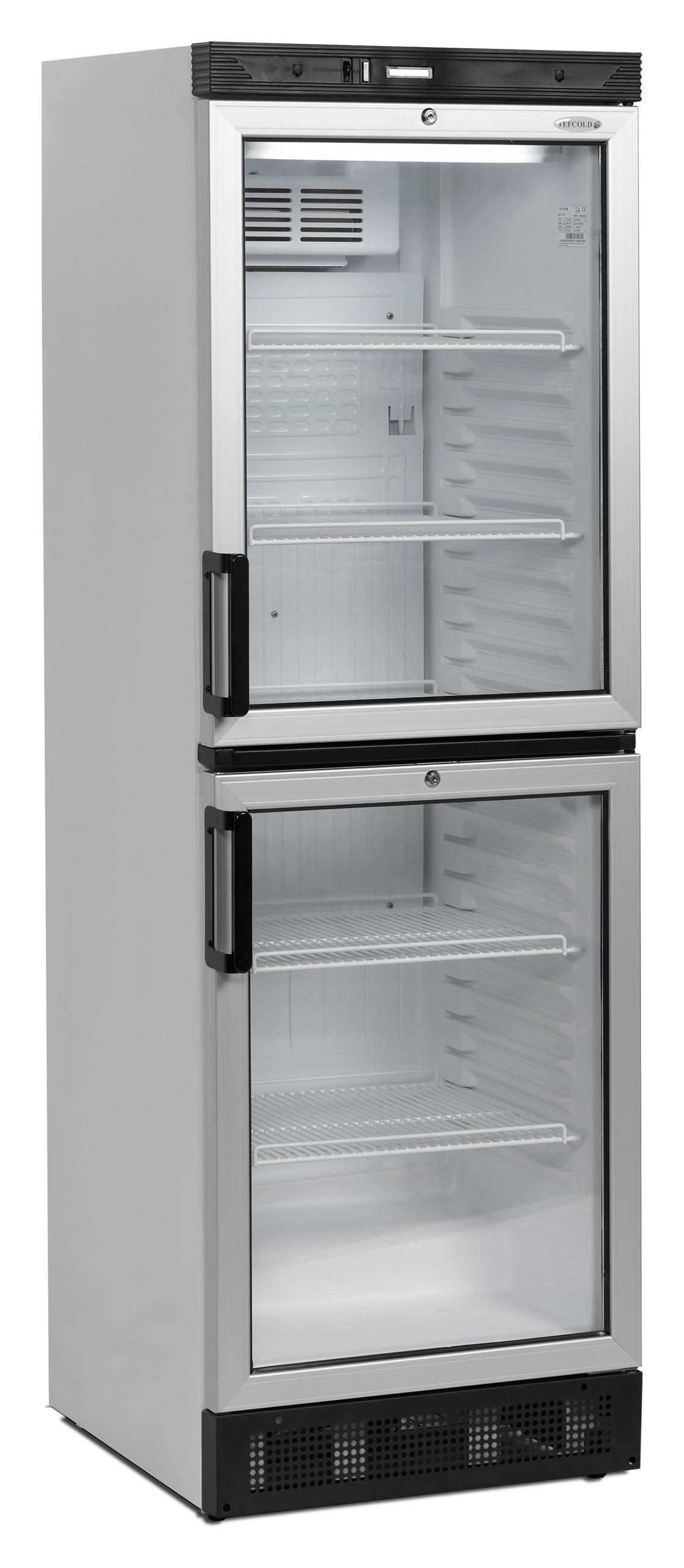 Cellier professionnelle 2 portes vitrées Blanche positive - FS2380 - Tefcold