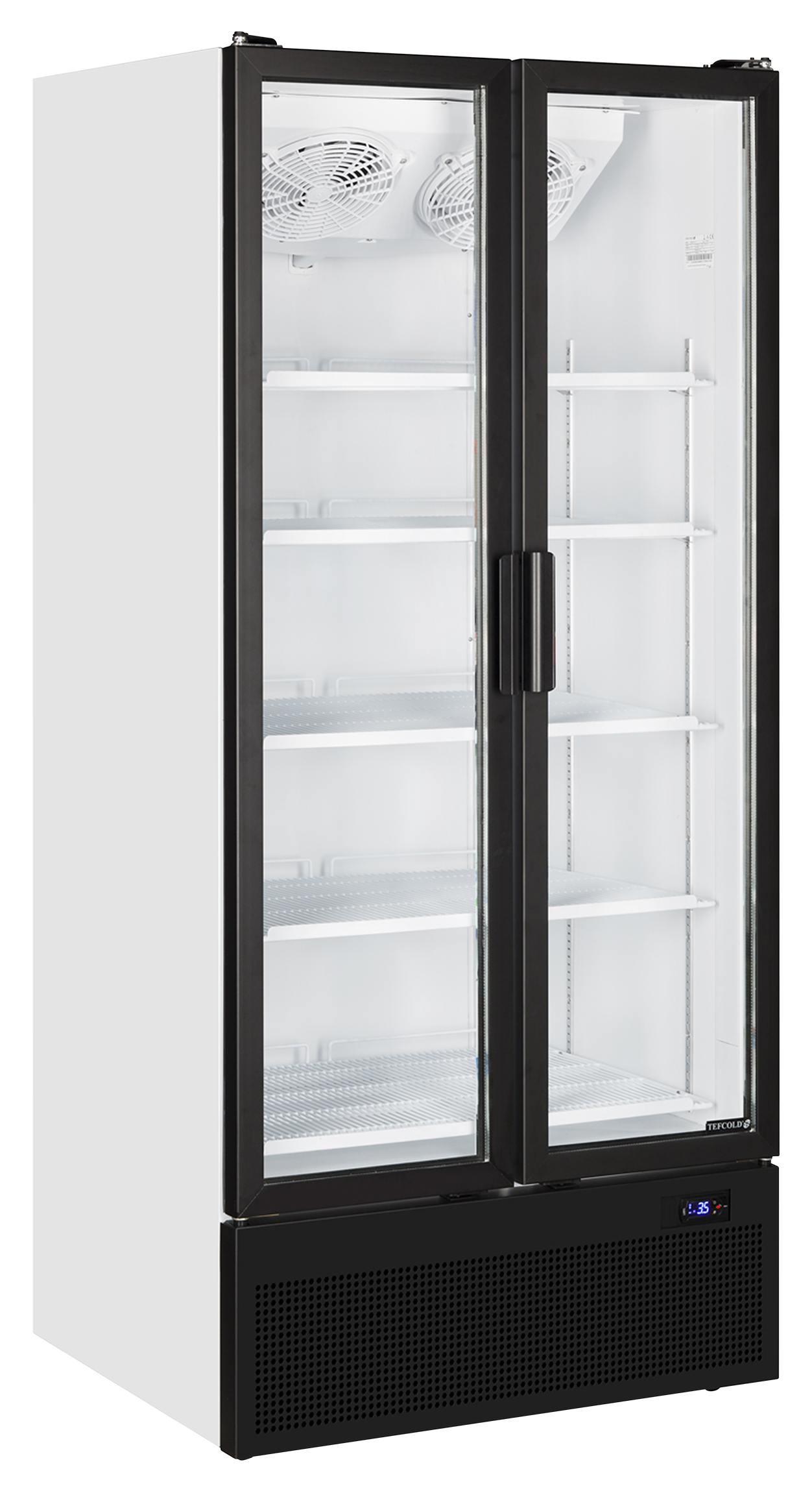 Vitrine réfrigérée professionnelle 2 portes vitrées Blanche positive 535 litres - FS890H - Tefcold