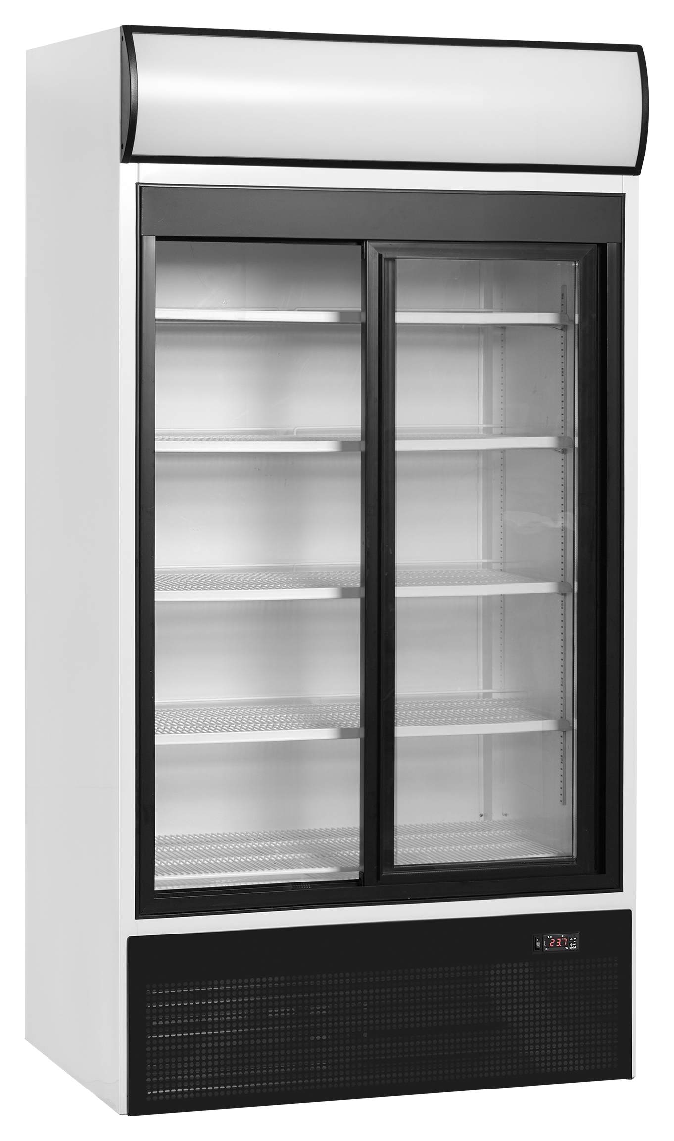 Vitrine réfrigérée professionnelle 2 portes vitrées coulissantes Blanche positive 524 l - FSC1000S - Tefcold