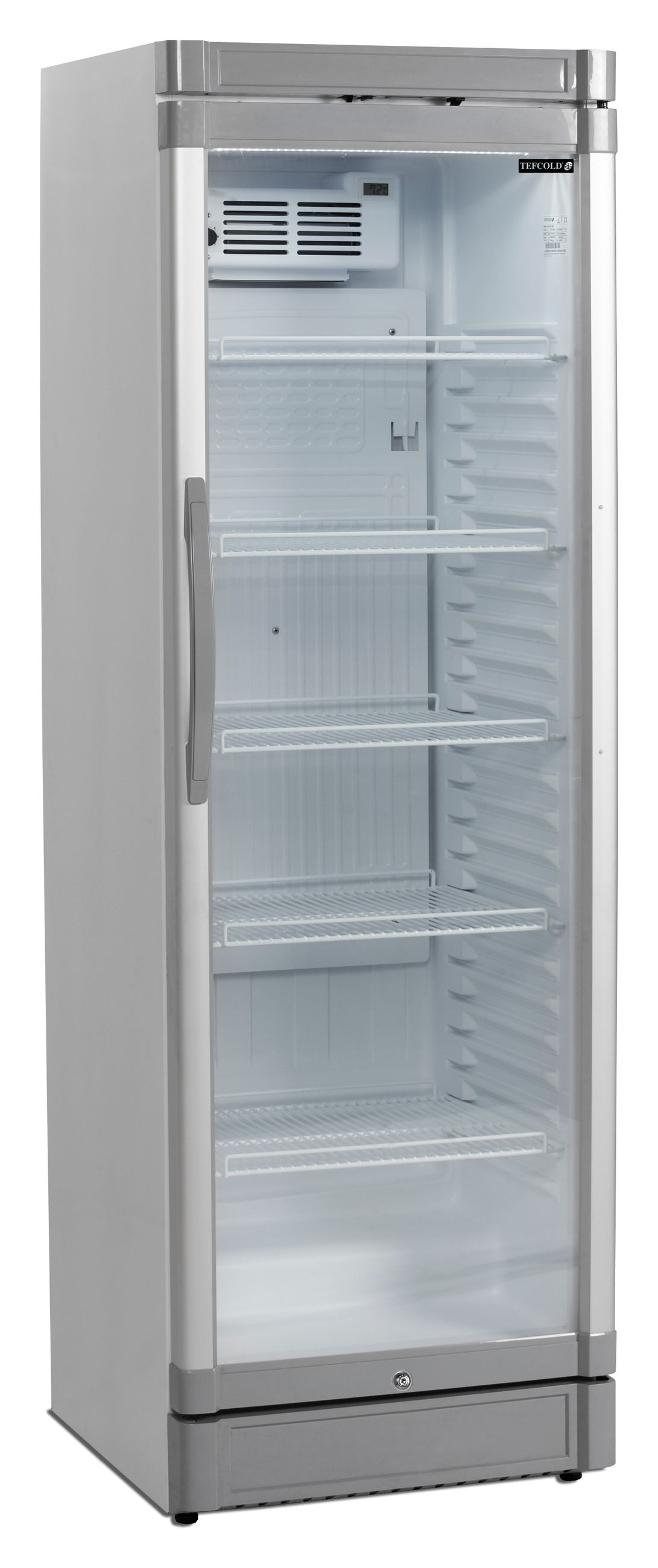 Cellier professionnelle 1 porte vitrée Blanche positive - GBC375 - Tefcold